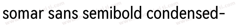 somar sans semibold condensed字体转换